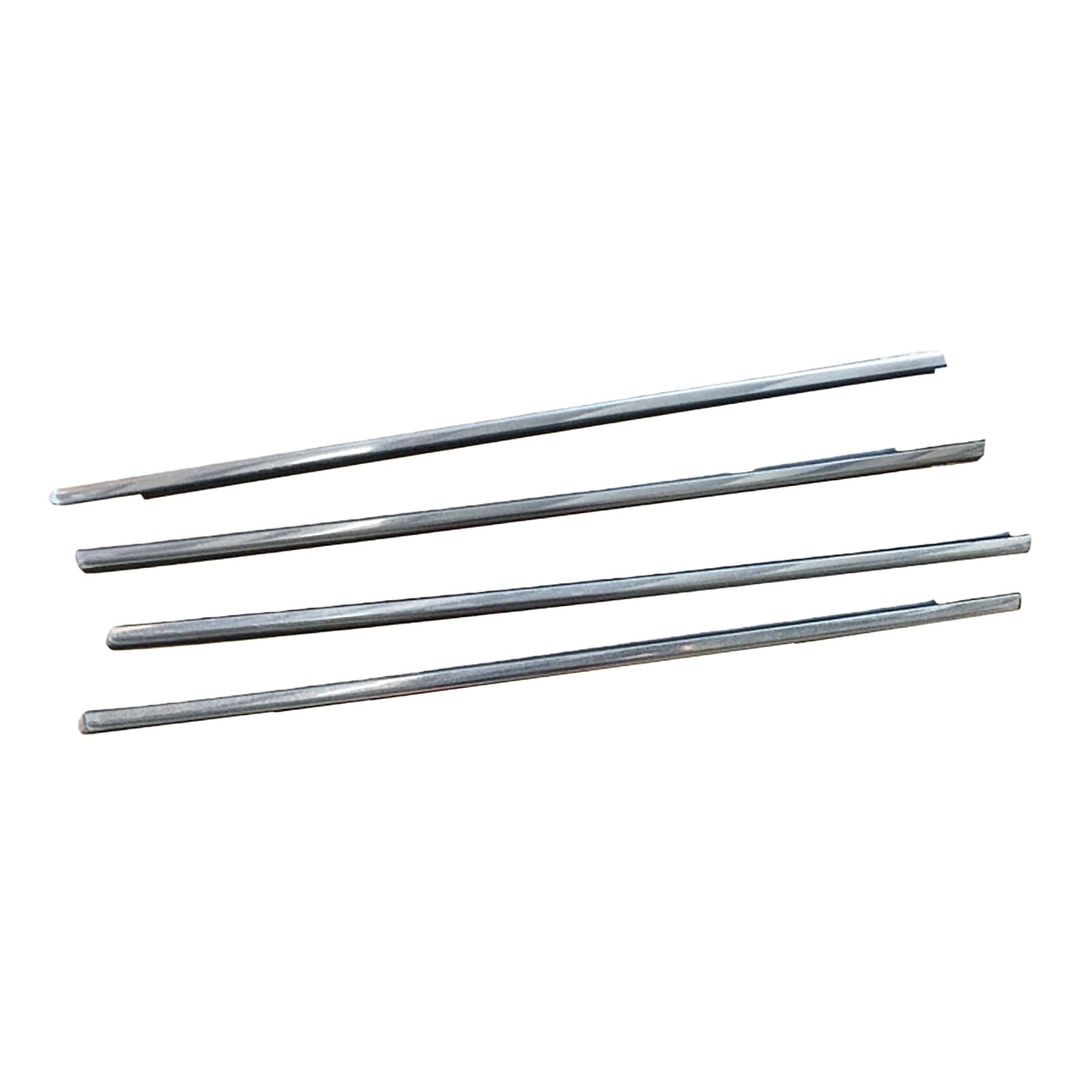 Mzxygkli Chrome 13-18 Car Window Weather Strip 4Pcs Window Outer Weatherstrip Side Door Moulding Seal Belt For Outlander(Chrome 13-18)