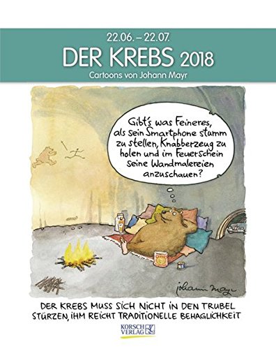 Krebs 2018: Sternzeichenkalender-Cartoonkalender als Wandkalender im Format 19 x 24 cm. Krebs 2018: Sternzeichenkalender-Cartoonkalender als Wandkalender im Format 19 x 24 cm.