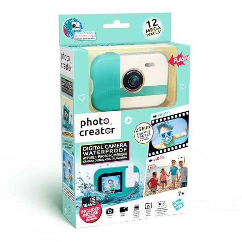Canal Toys - Photo Creator - Appareil Photo Waterproof – Étanche Jusqu’à 3 mètres - + 2 Modes : Selfie & Caméra Vidéo - Cadeau Appareil Photo Enfant 6 Ans + - Carte SD Incluse - CLK 079