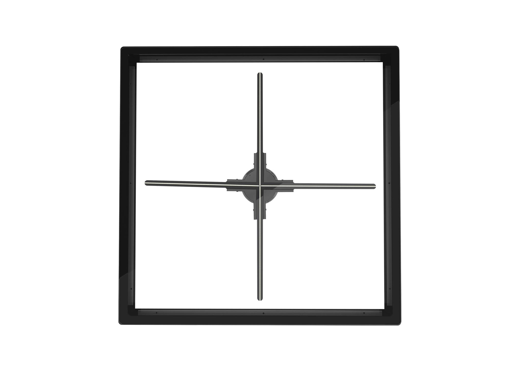 Projecteur holographique 3D WiFi 56 cm/22 Pouces avec Couvercle, Panneau LED, Affichage publicitaire Commercial, projecteur holographique Gestion Simple(Black)