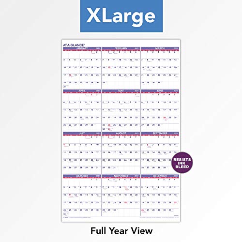 2021 Wall Calendar by AT-A-GLANCE, 24\" x 36\", Yearly, Extra Large (PM122821) - Thumbnail 3