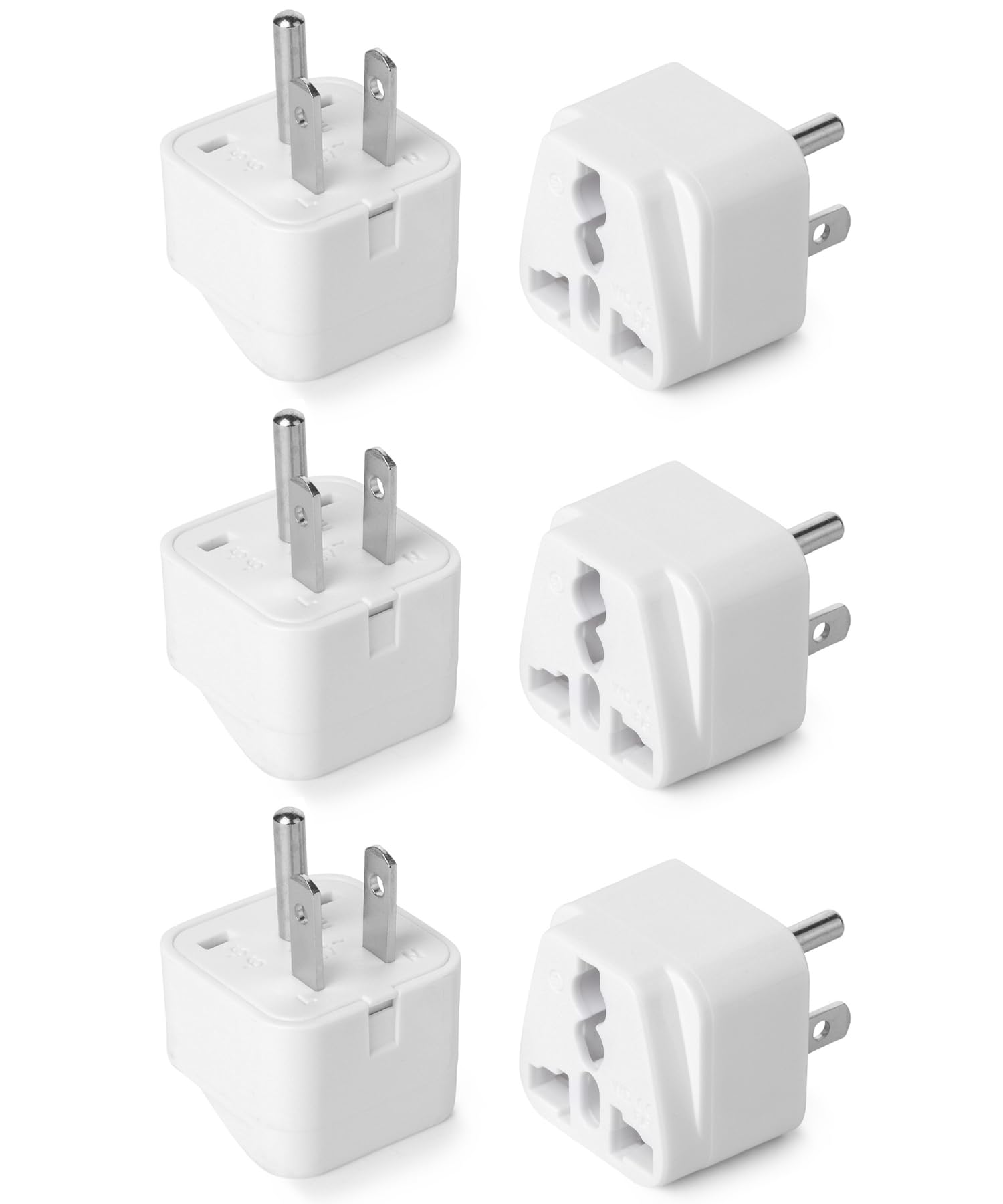 bates choice BATES Travel Adaptor Pack of 2 EU to EU Plug 6 Travel Adapter White-picture-20