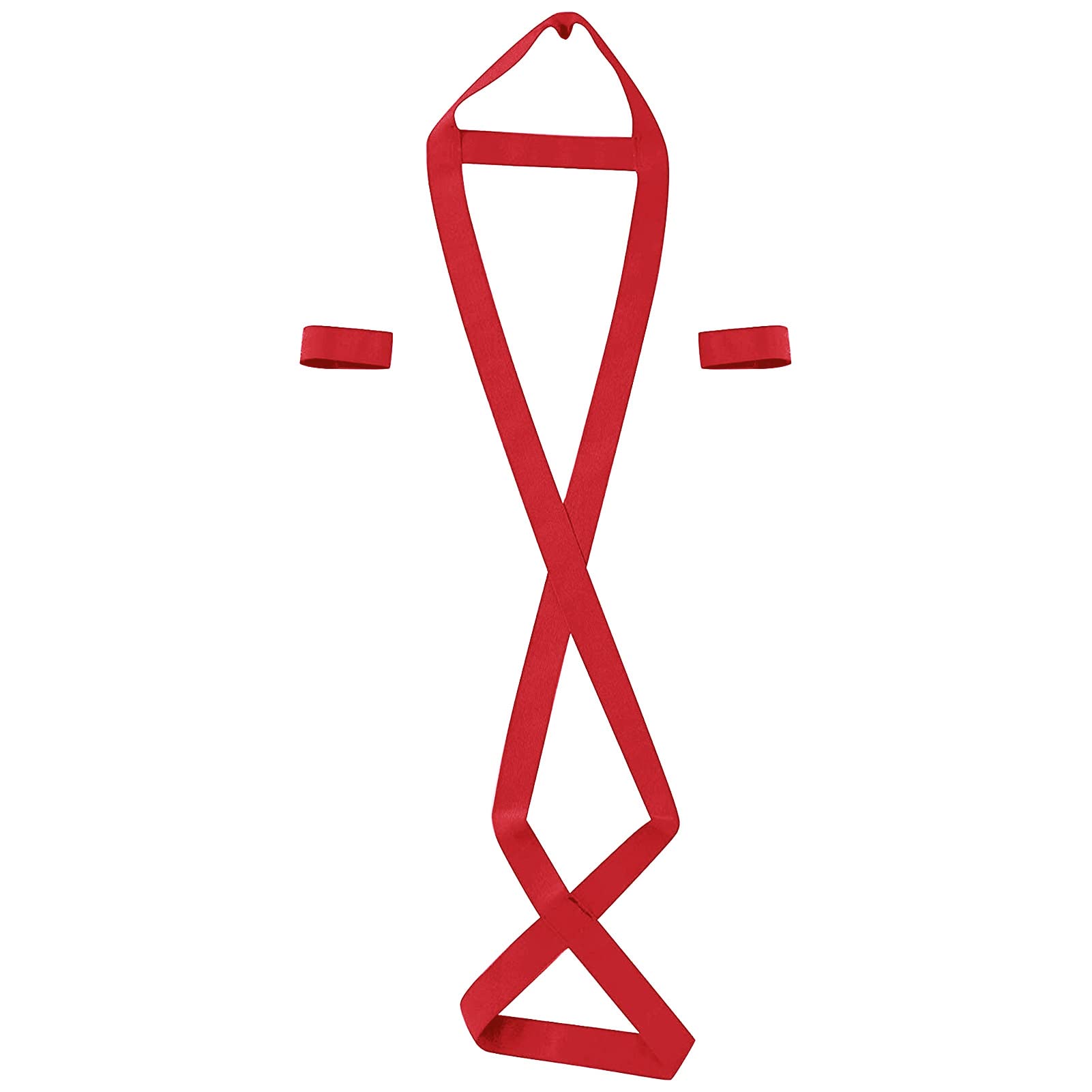 Men Elastic Body Chest Harness Bodysuit Halter Muscle Belt Costume Leotard Shoulder Strap Party Dance Clubwear (Red,One Size)