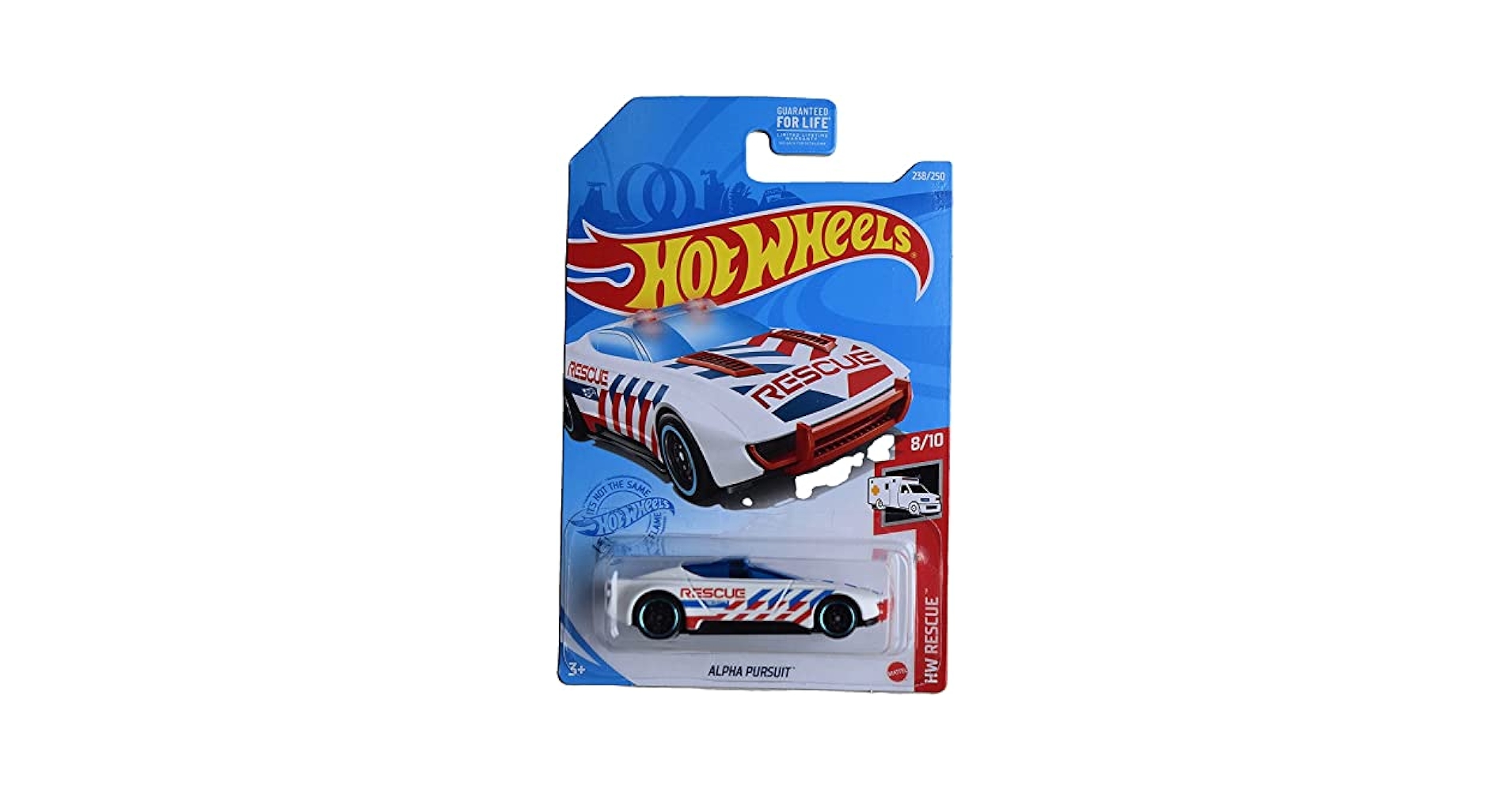 Amazon.com: Hot Wheels Alpha Pursuit, Rescue 8/10 [White