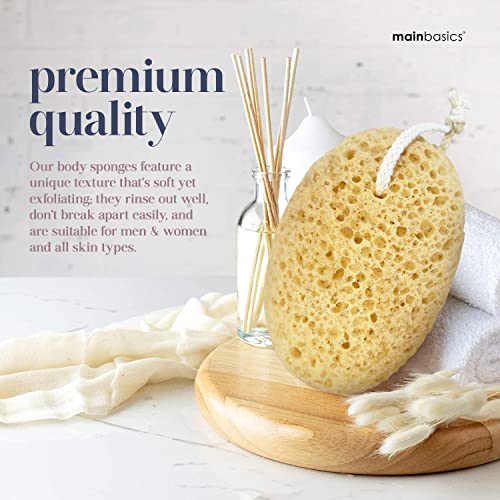Mainbasics Bath Sponges For Shower - Foam Loofah Sponge - Large Soft Texture Exfoliating Body Sponge, 2 Pack #TOP3
