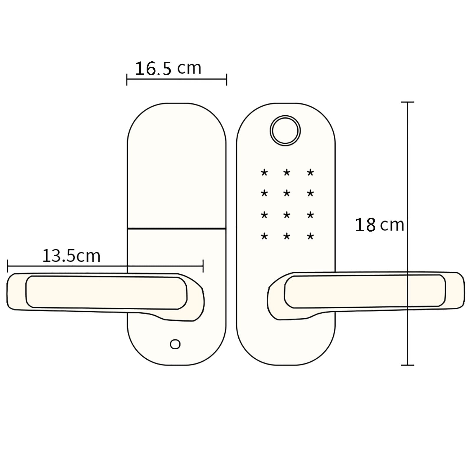 cerradura inteligente, Cerradura digital 5 en 1 con teclado y entrada sin llave, cerradura inteligente for puerta de huella dactilar, aplicación, tarjetas IC código acceso