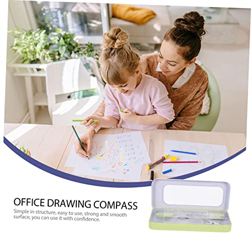 Nusitou 1 Set Compass Set Precision Ruler Precision Tools Office Supplies Set Student Stationery Eraser Set Compact Compass Kit School Geometry Protractor Kids Drawing Stationery Gift Iron #TOP5