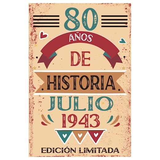 80 Años De Historia Julio 1943: Libro de visitas, cuaderno, 110 páginas de felicitaciones, idea de regalo, regalo Para la esposa, novia, mujer, La madre
