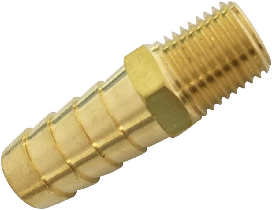 🛒 Flash Sale 5/8 Barbed x 3/8 NPT Male Adapter, Straight Connector, Brass Hose Barb Fitting 5pcs Black Friday - 80% OFF 5/8 Barbed x 3/8 NPT Male Adapter, Straight Connector, Brass Hose Barb Fitting 5pcs