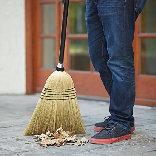 O-Cedar Heavy Duty Commercial 100% Corn Broom with Solid Wood Handle (Pack - 3)