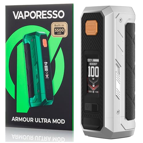 Vaporesso Armour Ultra Mod 100W 5500mAh built in Battery Boost/Pulse/ECO/TC Mode 510 Thread Water Proof E Cigarette Box (Argent camouflage)