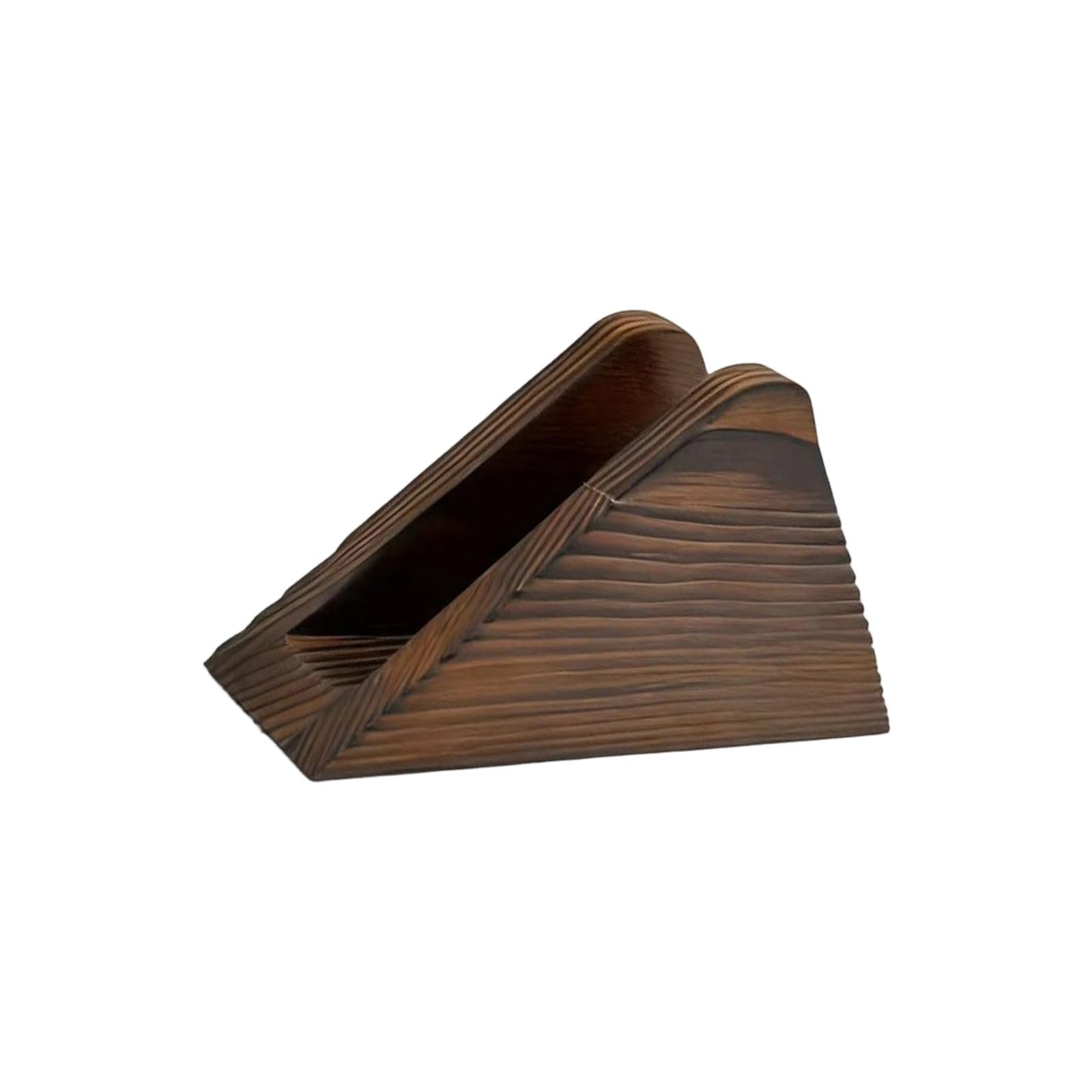 Jazuaiao Handcrafted Real Wood Triangle Tissue Holder Sturdy and Stylish for Countertop or Tabletop Kitchen Tissue Holder