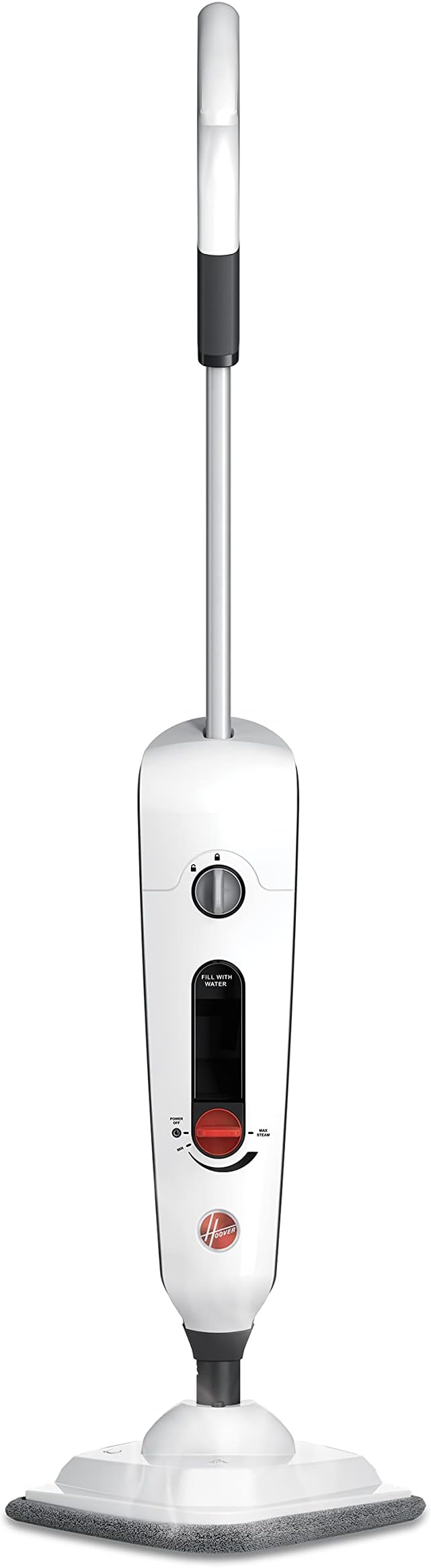 HooverSteam Mop with 2 Microfiber Pads, Lightweight, Safe for All Sealed Hard Floors like Tile, Stone, Hardwood, Laminate, Vinyl and More, Machine Washable Pads, XL Water Tank, WH22100