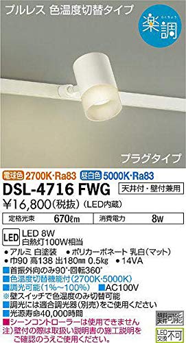 Amazon | 大光電機（DAIKO） 調色スポットライト LED 8W