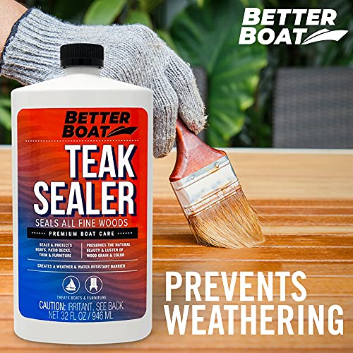 Image of Teak Cleaner and Brightener for Wood, Teak Oil or Sealer for Boats, Indoor
