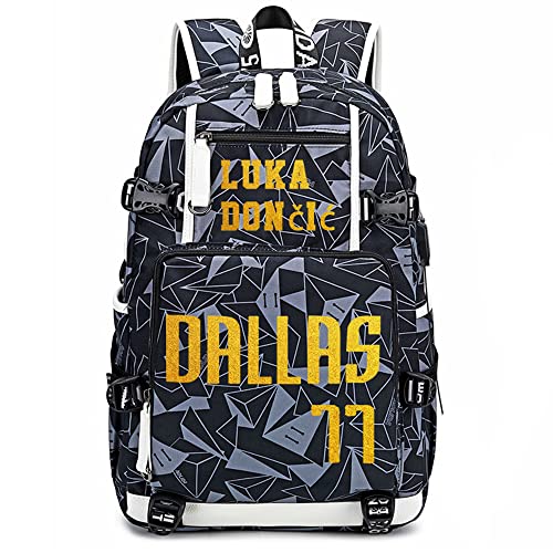 Lorh's store Joueur de Basket-Ball Star Doncic Sac à Dos Multifonction Voyage étudiant Sac à Dos Fans Bookbag pour Hommes Femmes (Style 5) Cover
