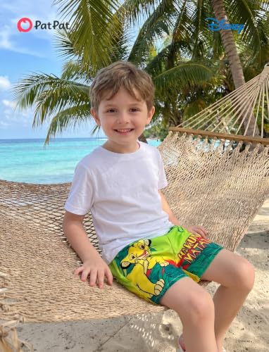 Image of Disney Stitch Spiderman Star Wars Cars Toy Story Mickey Boy Swim Trunks UPF50+Swim Shorts Compression Liner & Quick-Dry 6M-9Y