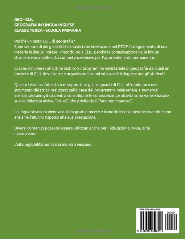 Miniatura 2 de Geo Clil - Geografia in lingua inglese - 3 Supporto per i docenti - Esercizi per gli studenti - Alta leggibilità