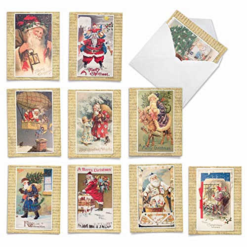 Carte de Noël Holly Jolly | Lot de 10 cartes de vœux vierges assorties