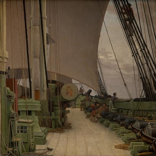 Lienzo El puente del Corvette najaden de Eckersberg cuadro pared para salon 60x90cm