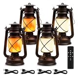 Marlrin USB Rechargeable Lanterns 4 Pack with Remote Control 4 Modes Lights