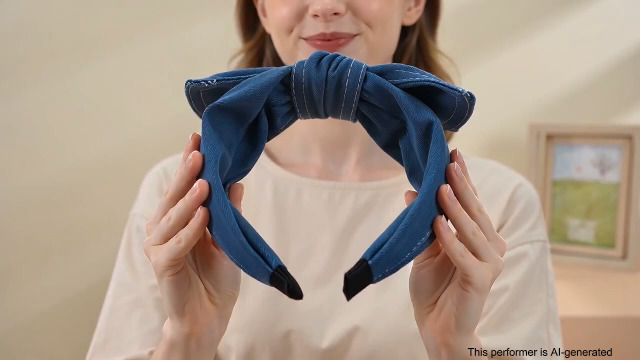 Amazon.com : VASANA Blue Denim Headbands Bowknot Hair Hoop Non