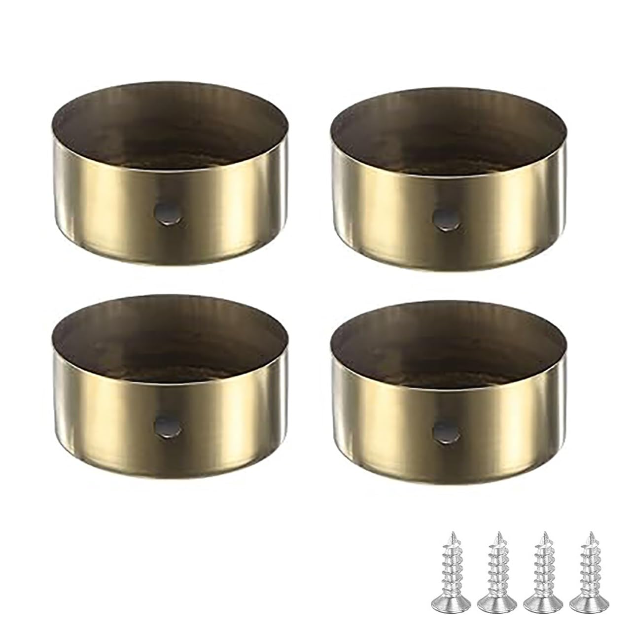 4Pcs Stainless Steel Round Handrail End Caps,45mm/50mm Inner Diameter Stainless Steel Round Handrail End Caps for Furniture/Stair, Guardrail Tube End Cover