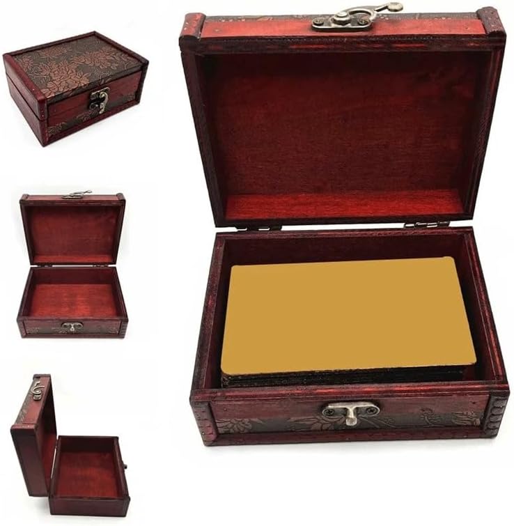 Storage Box Accessories Antique Vintage Wooden Treasure Chest Jewelry