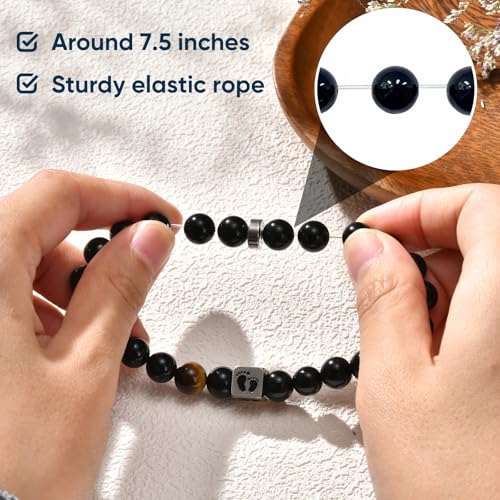 Pulsera de piedra natural para hombre FLHEART New Dad miniatura 5