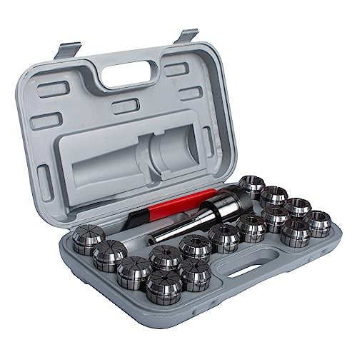 JAHEZYAN R8 ER40 Collet Holder Chuck Kit with 15 PCS ER40 Collets, R8 End Mill Collet Set