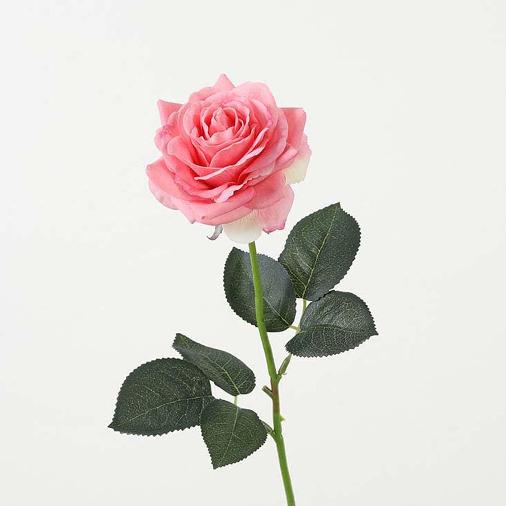 Amazon｜フェイクフラワー リアル バラ 5本 造花 薔薇 ピンク