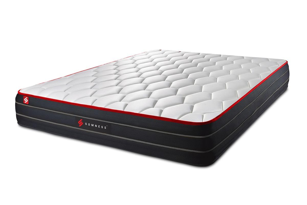 Somness Matelas Boost Ressorts ensachés et mémoire de Forme 140x190 | Epaisseur : 26 cm | Confort : Equilibré