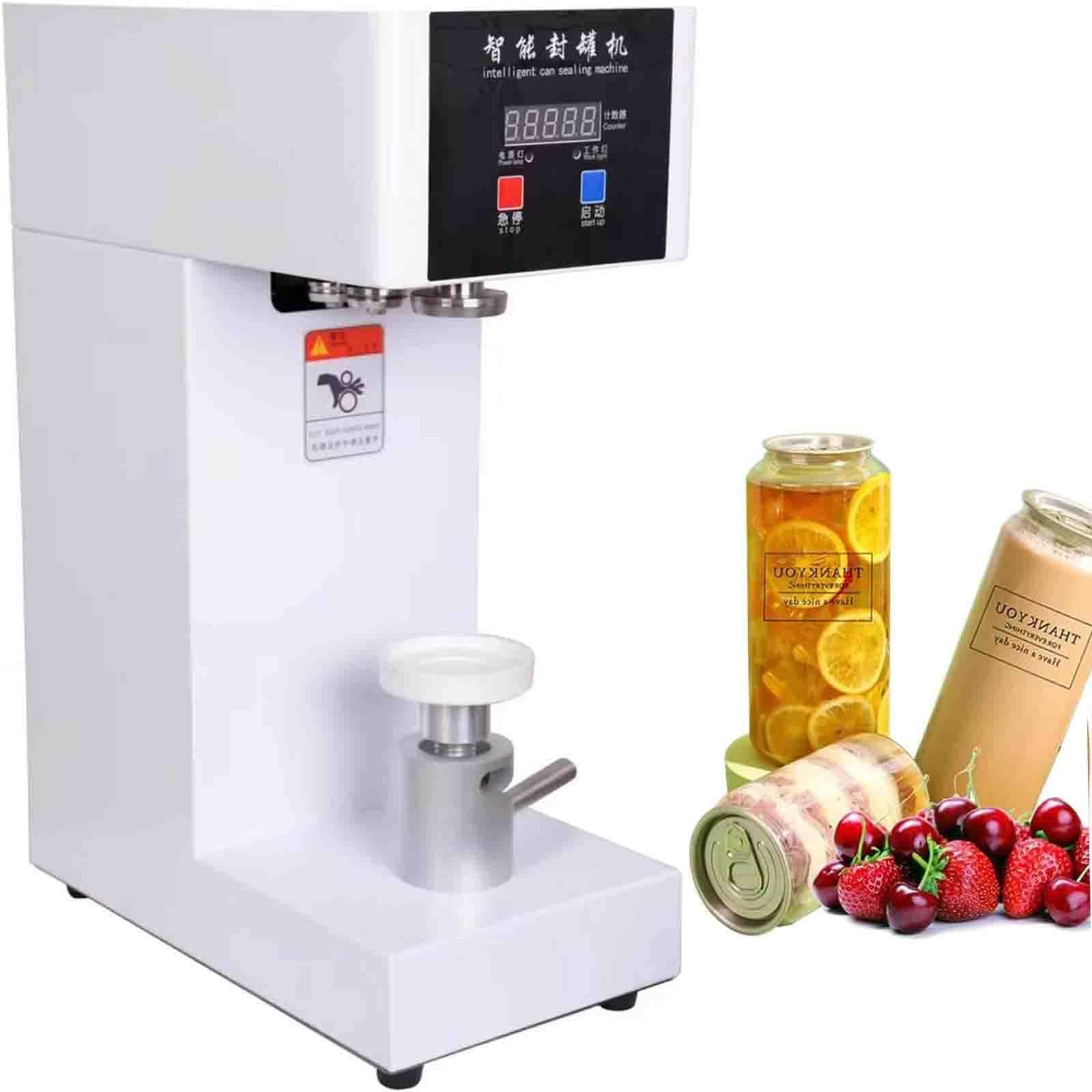 AYCDL Commercial Can Sealer Machine with LED Display, Fast Sealing for Aluminum Cans and Bottles in Cafes and Shops,A