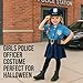 Morph Police Officer Costume For Girls, Cop Costume For Girls, Girl Police Officer Costumes Blue, Kids Halloween Costumes, 10-12 Years