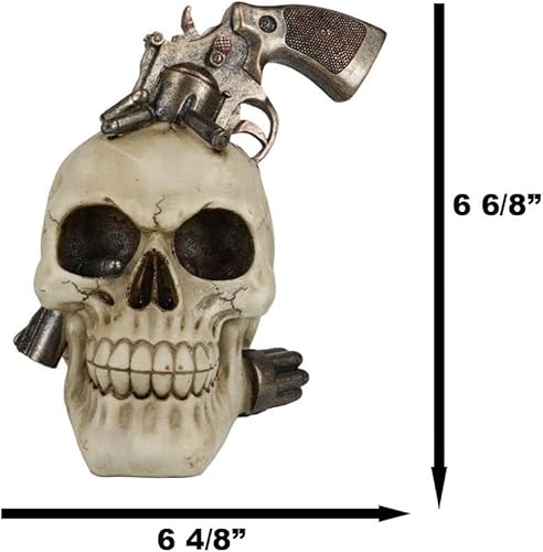 Miniatura 3 de Ebros Gift Figura de vaquero occidental con pistola y balas, figura de 6.75 pulgadas de alto, estatua de esqueleto del oeste salvaje para decoración