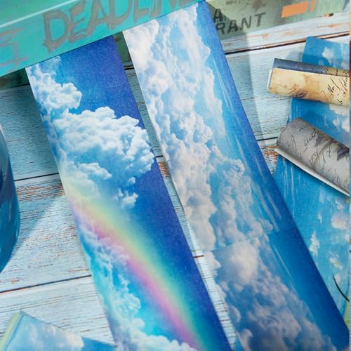 Alideco 6pcs Decorative Adhesive Tapes Vintage Clouds in the Sky Washi Paper Tape Great for Bullet Journal Supplies, Arts, Scrapbook, DIY Crafts, Planners (kuiyun) - Image 5