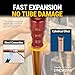 LYNCSEDAR 2-Pack 6 in 1 Copper Swaging Tool HVAC, Black & Red Swedge Tool HVAC with Drill Bit Set & 6cm Carabiner Swage Tools for 1/4 3/8 1/2 5/8 3/4 7/8 Pipe Copper Tube Expander for AC Swager Repair