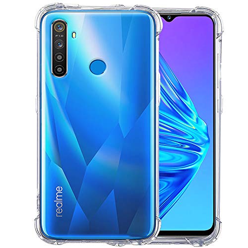 Image of TheGiftKart Crystal Clear Back Cover Case for Realme 5 Pro | Shockproof Soft TPU Case | Cushioned Edges for Ultimate Protection Back Cover Case for Realme 5 Pro (TPU, Transparent)
