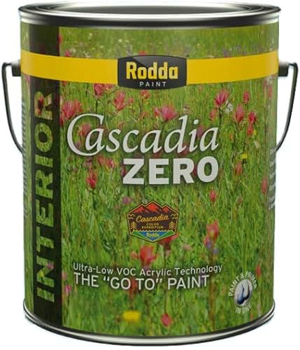 Vista 149 de Rodda Paint CASCADIA ZERO - Pintura e imprimación semibrillante para interiores en uno, 1 galón, Costa de Marfil marfil (Ivory Coast)
