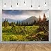 Laeacco 10x8Ft Mountain Forest Landscape Backdrop Natural Scenery Background Green Pine Trees Woods Cloudy Sky Hiking Camping Party Supplies Spring Summer Birthday Photo Studio