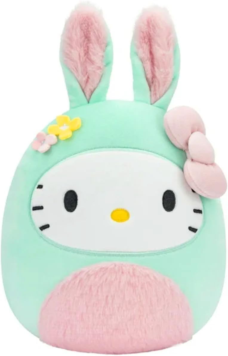 Squishmallows 8"" Easter Hello Kitty with Bunny Ears, Medium
