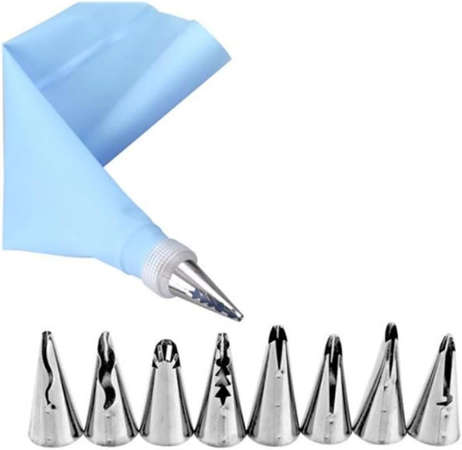 Baking Supplies Cake Decorating Tips Tool with Stainless Steel Pastry Icing Piping Nozzles Confectionery DIY Bake Cake Decorating Tips Set(Pink)