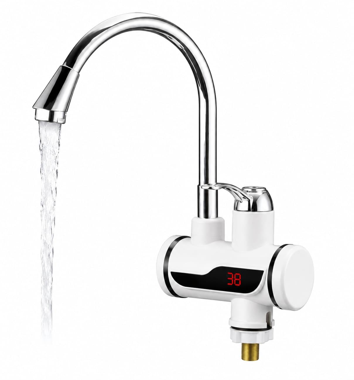 Instant Electric Water Heater Tap with Digital Temperature Display | Digital Temperature Display, Curved Spout, Instant Hot Water, Kitchen Sink, Washbasin and Daily Washing Use-image-22