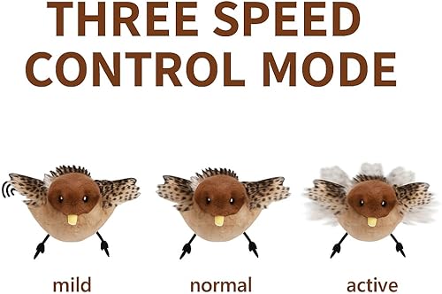 Miniatura 5 de Juguete de pájaro volador para gatos (no un pájaro volador)  Juguete interactivo para gatos de interior, recargable por USB con plumas reales,