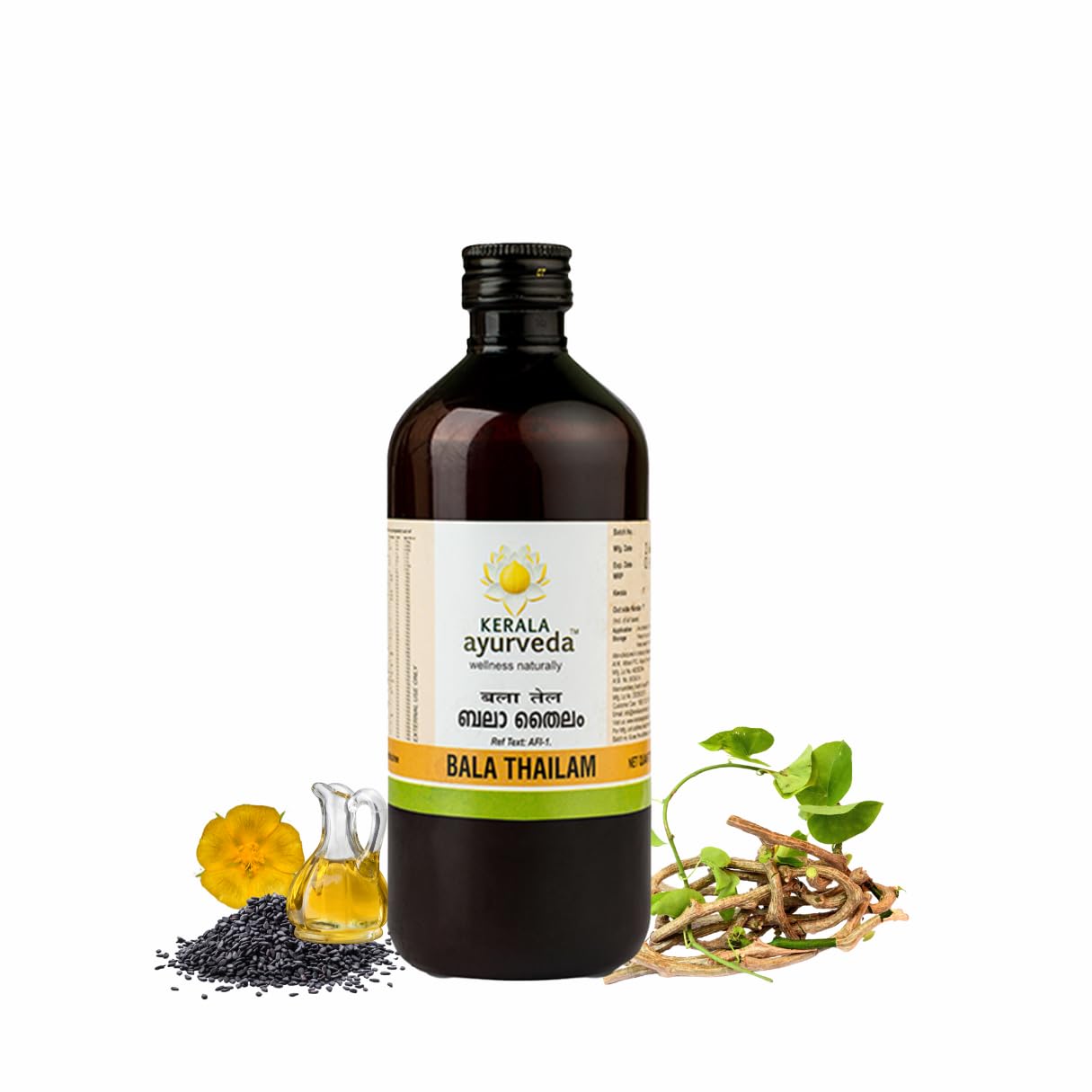 Kerala Ayurveda Bala Thailam - 450 ml | Ayurvedic Muscle and Joint Recovery Abhyanga Oil | Helps Strengthen Bones & Ligaments | Improves Mobility & Flexibility | Post-Workout Recovery Ointment (B07P8LWZ3L) Amazon Price History, Amazon Price Tracker