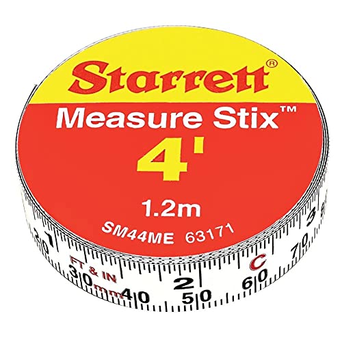 Starrett Tape Measure Stix with Adhesive Backing - Mount to Work Bench, Saw Table, Drafting Table - 1/2