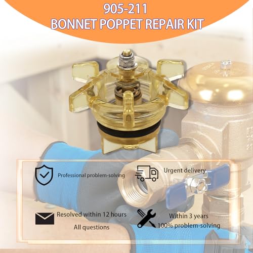 2024 Upgrade 905-211 Bonnet and Poppet Repair Kit for Febco 765 1/2&3/4 Backflow Preventer and Vacuum Breaker Repair Kit 3-Year Warranty - Thumbnail 6