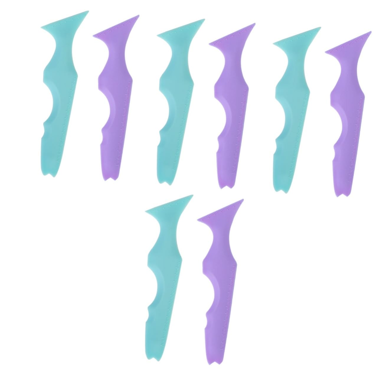 minkissy 4 Set Di Stencil Per Eyeliner Modelli Per Ombretti Modelli Per Sopracciglia Applicatori Riutilizzabili in Silicone Per Eyeliner Per Feste Di Bellezza 2 Pezzi * 4