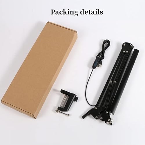 Led Desk Lamp, 360 Degree Adjustable Rotary Desk Lamp, Metal Bracket Rocker Arm, No Flicker, Anti Blue Light, Multiple Lighting Modes And Brightness, Is A Good Helper For Home Office And Reading. #TOP5