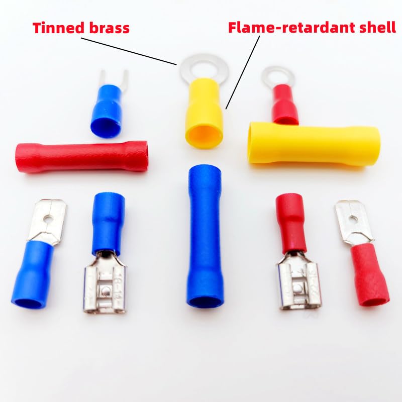 1200 PCS Boxed,Insulated Crimp Terminal Kit,U/O Male Female Splicing Termination,Electrical Connector,Cable Termination Pliers - (Color: 1PCS HS - 30J)